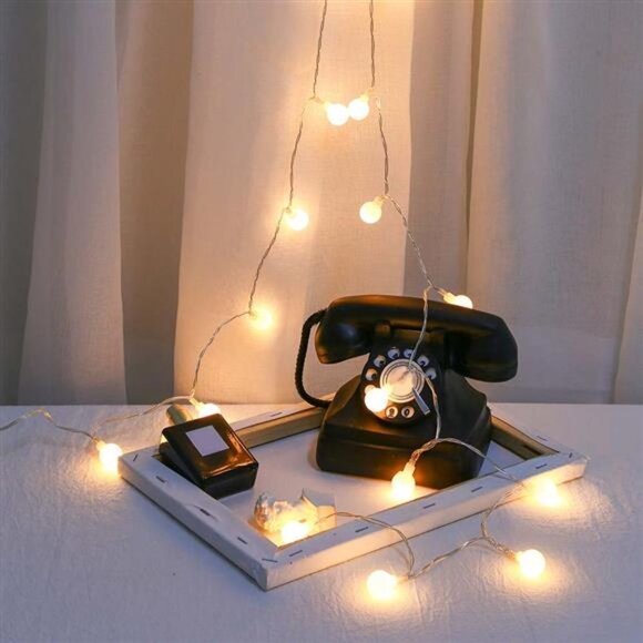 20 LEDs Garland LED Ball String Lights Waterproof Christmas Tree Wedding - Picture 6 of 9